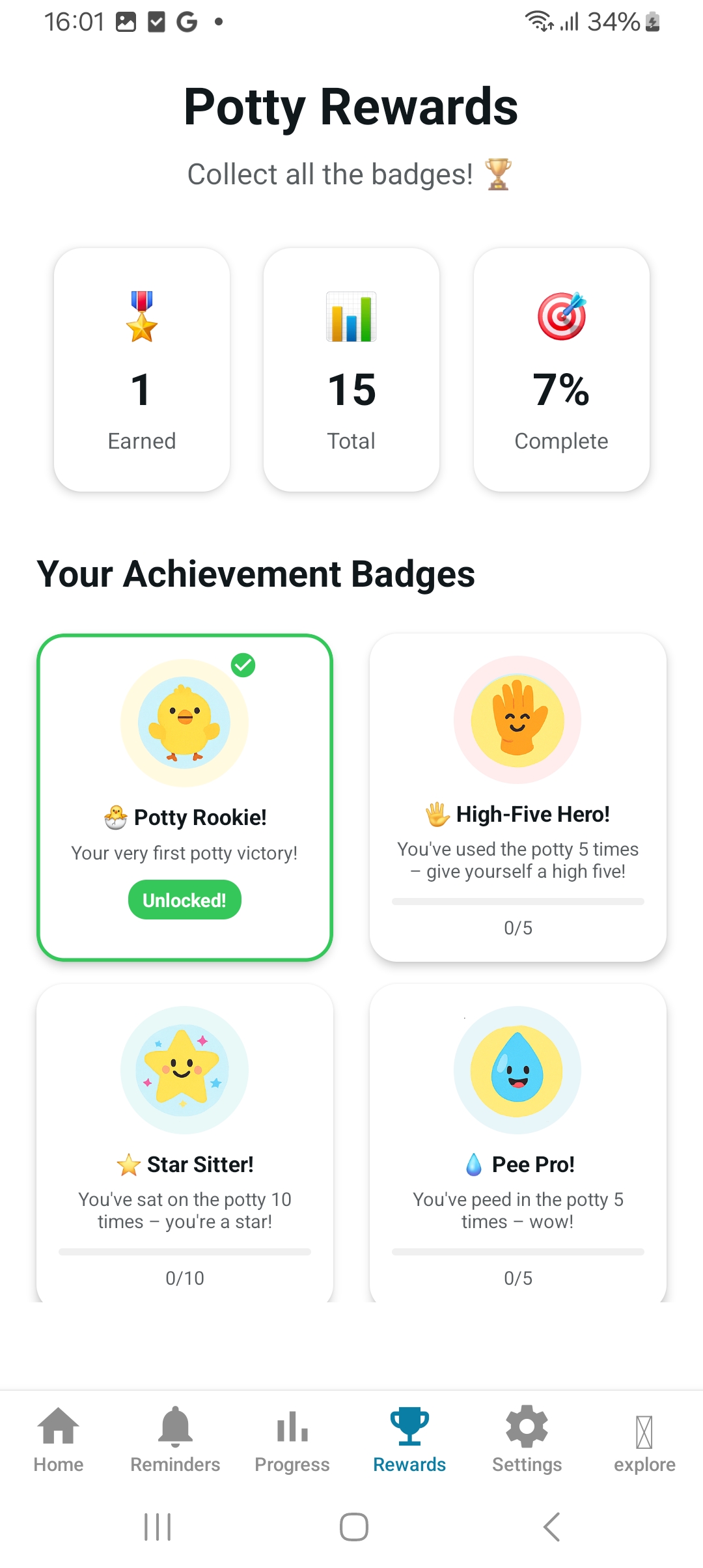 Rewards Screen